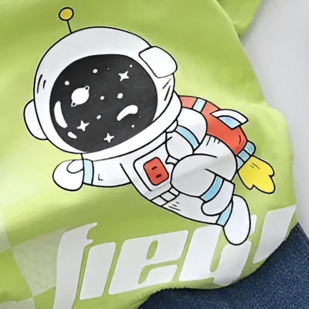 Flying Astronaut Boys T-shirt and Denim Set
