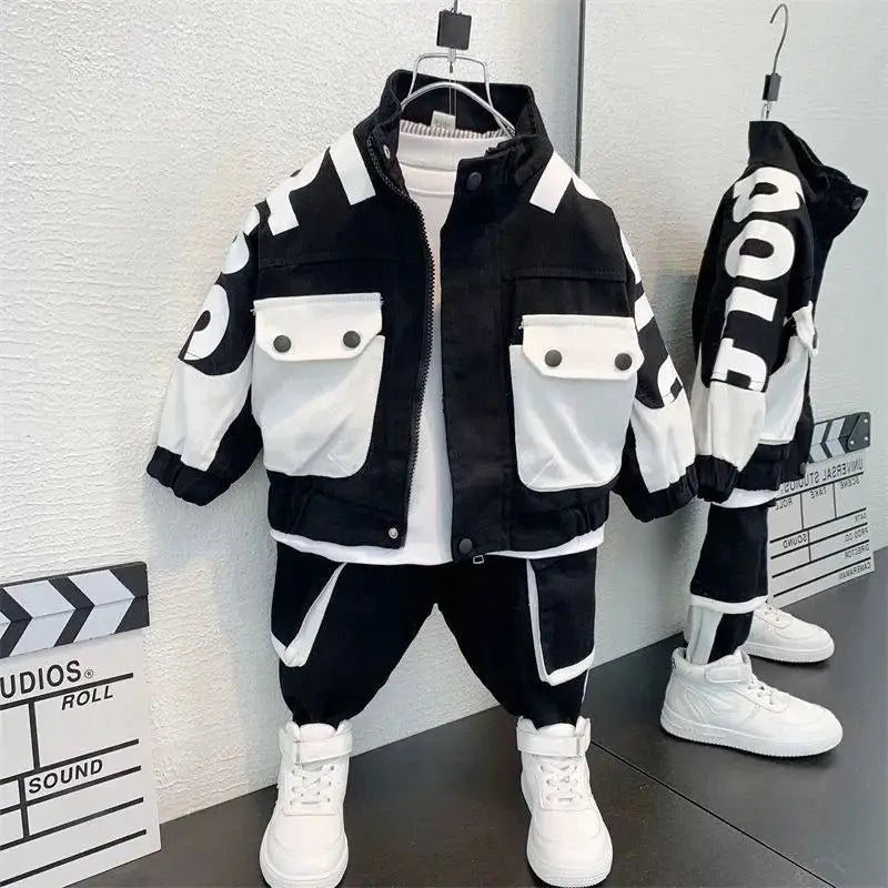 Boys Stylish Black Co-ord Set