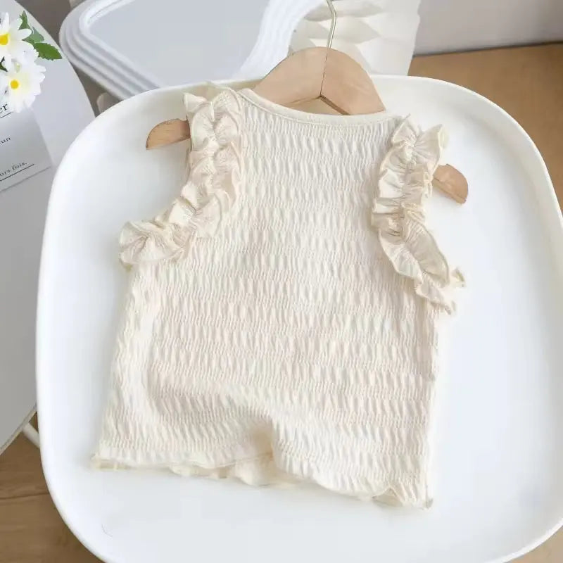 Girls Flower Motif Top and Palazzo 2 Pcs Set