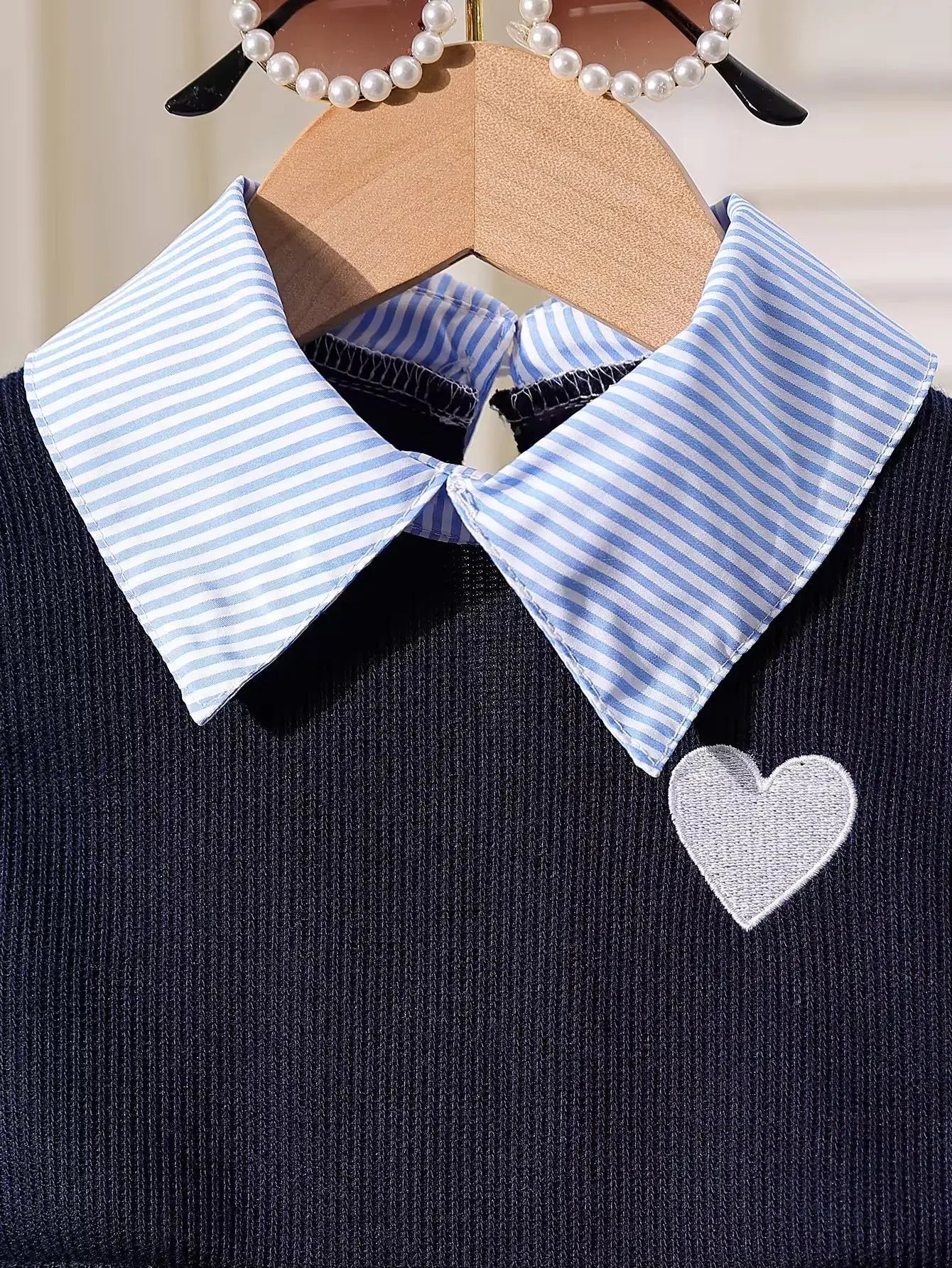 Girls Layered Top And Flared Jeans