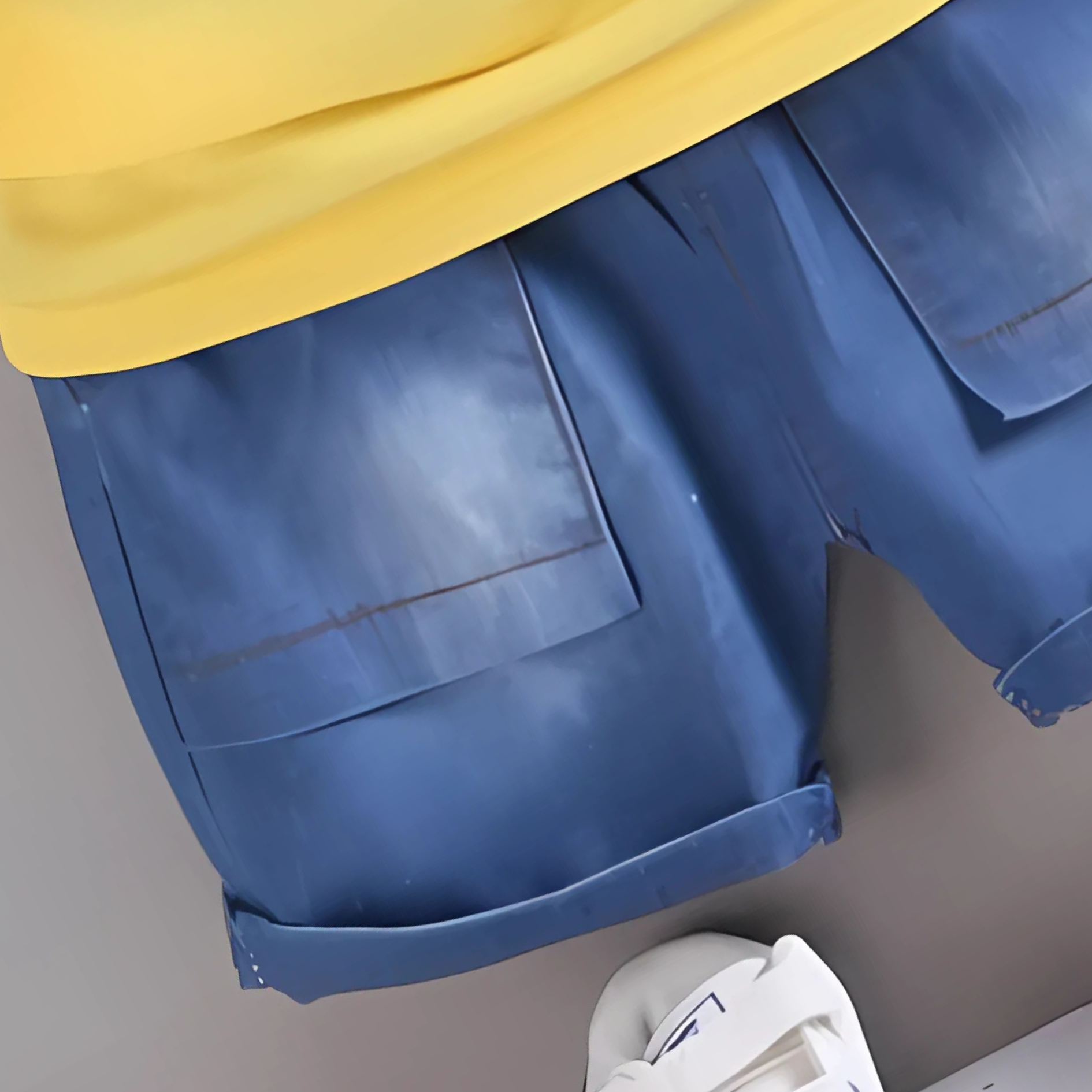 Yellow Giraffe Boys Collar Tshirt and Bottom Set