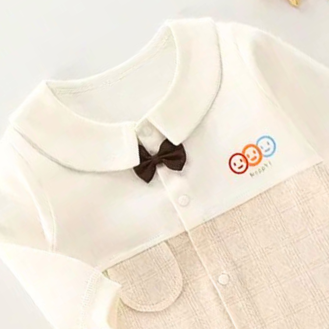Happy Baby Boy Girl Snuggle Bow Romper