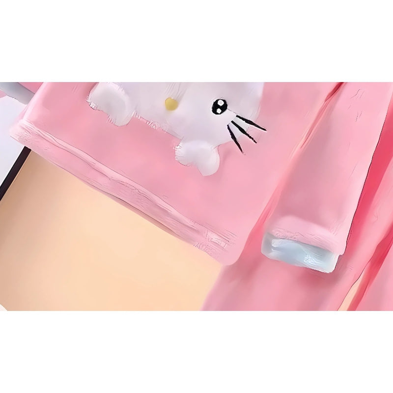Kitty Cute Girls Comfy Plush Set