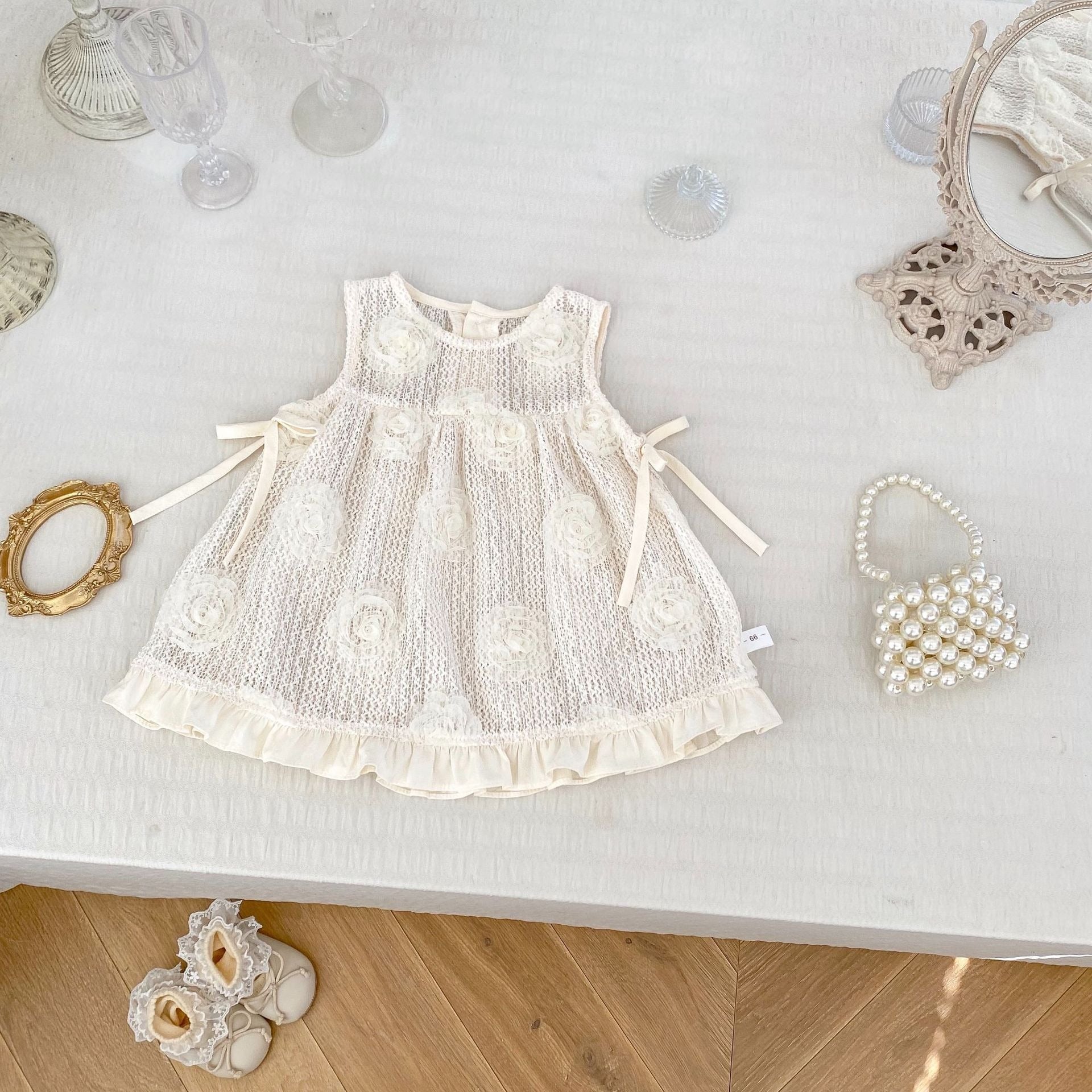 Layla 2 in 1 Baby Girls Romper and Dress Set