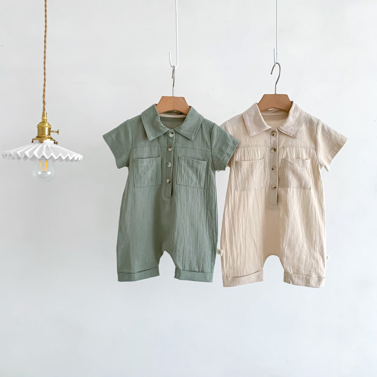 Liam Baby Boys Collared Romper