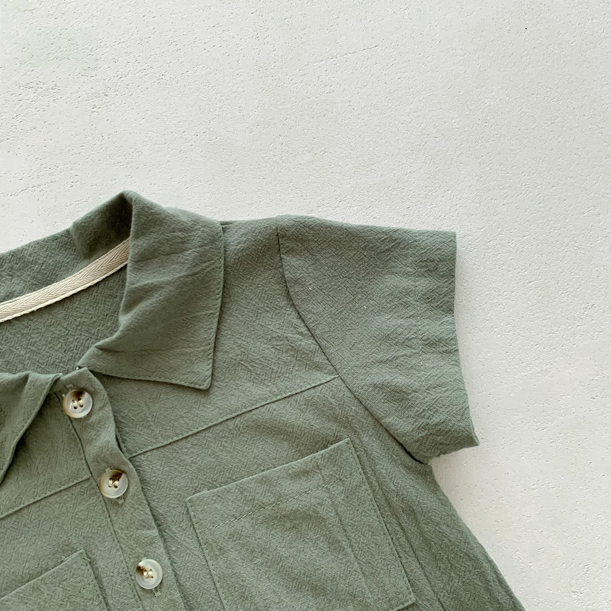 Liam Baby Boys Collared Romper