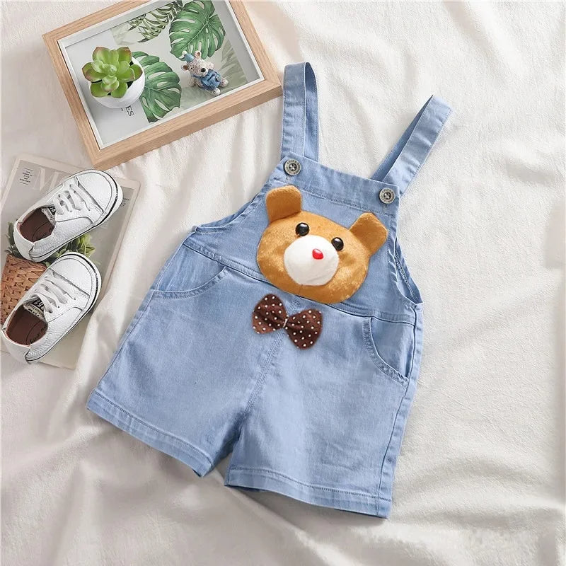 Light Denim Boys and Girls 3D Teddy Jumpsuit