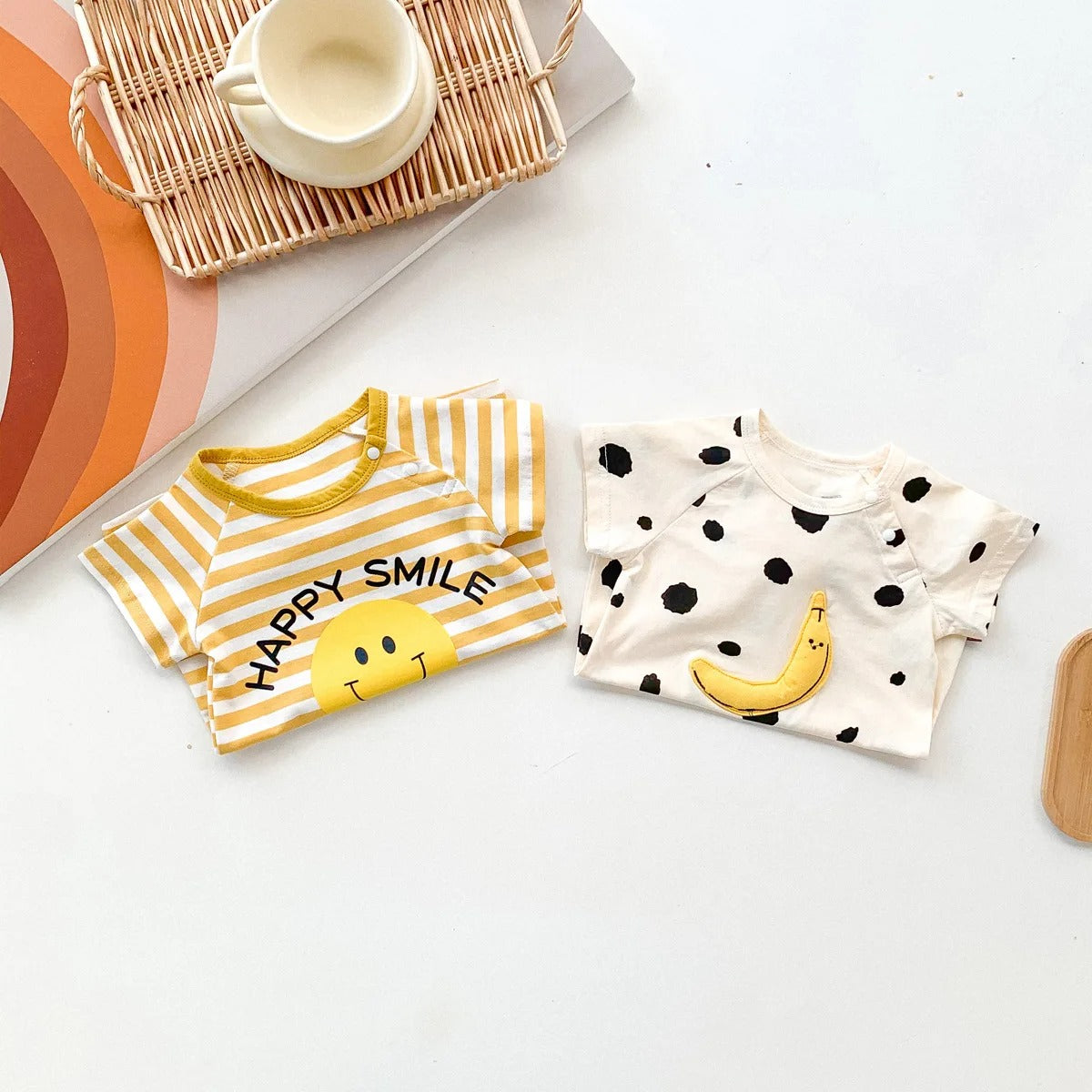 Little Baby Boys and Girls Bright Romper