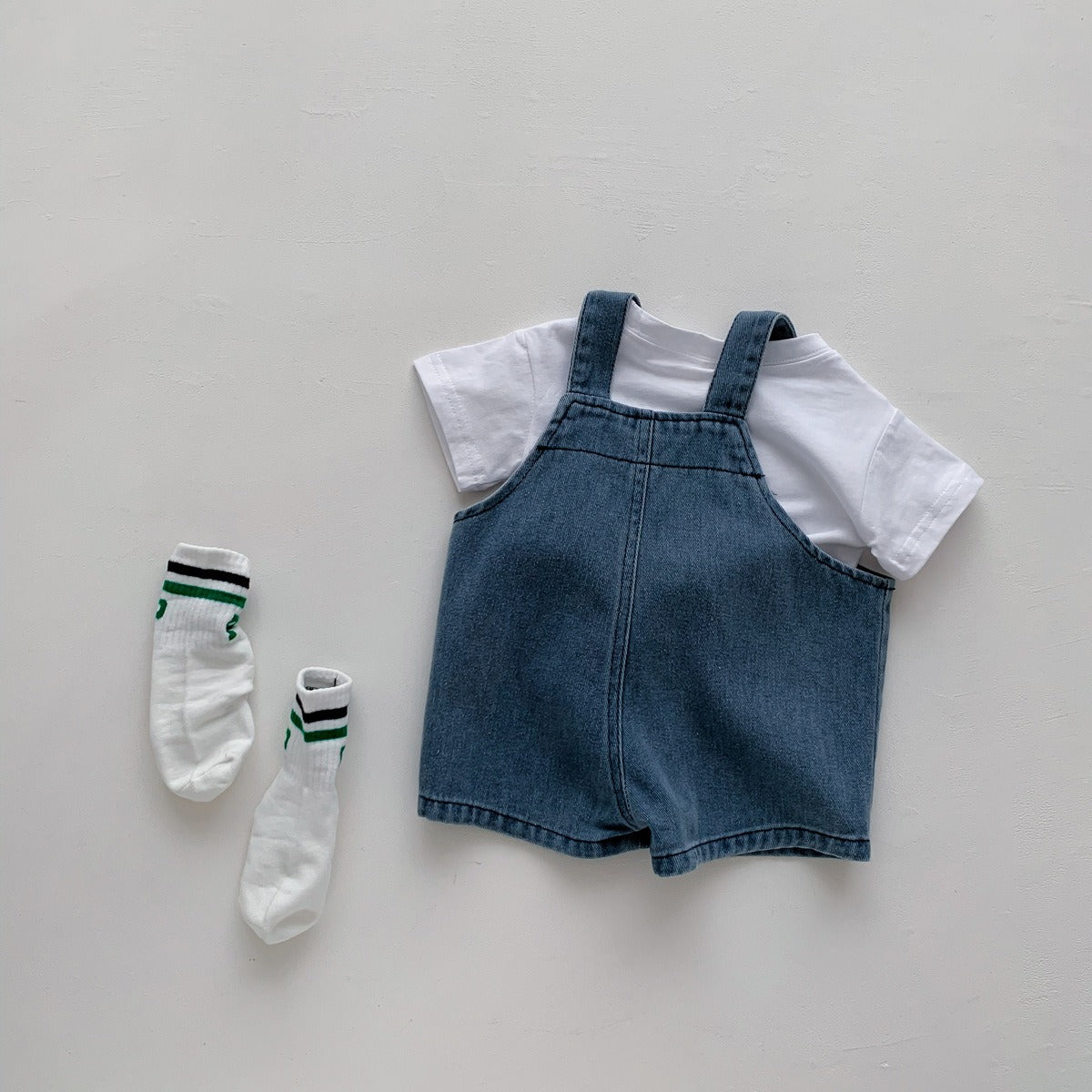 Little Denim Boys and Girls Jumpsuit Set