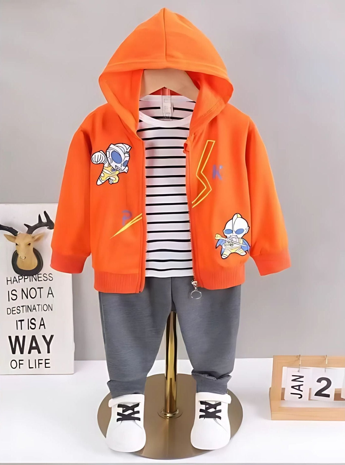 Little Explorer Hooded Three Piece Set