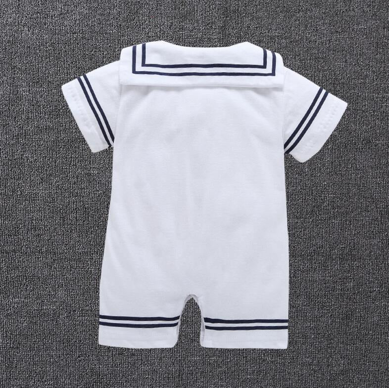 Navy Baby Girls and Boys Sailor Romper