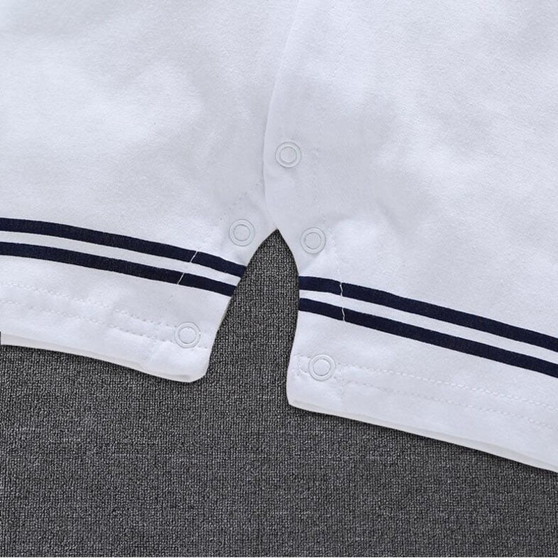 Navy Baby Girls and Boys Sailor Romper