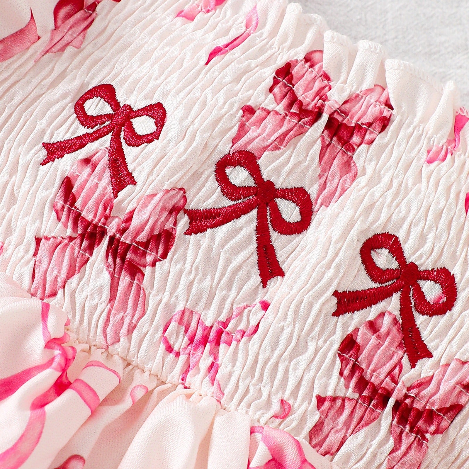 Siena Belle Baby Girls Romper Dress with Bow