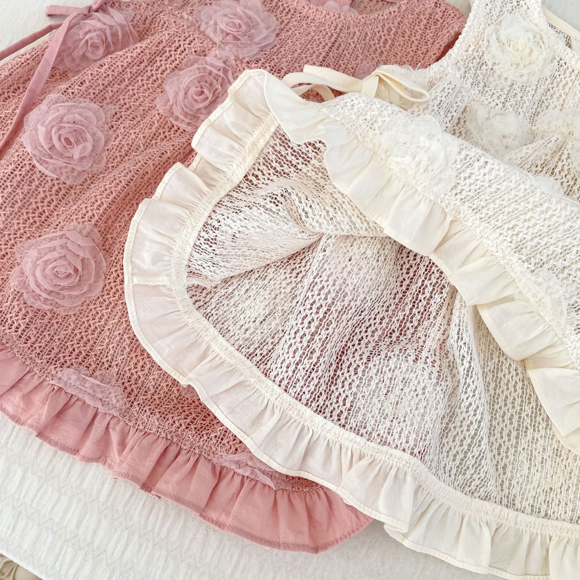 Layla 2 in 1 Baby Girls Romper and Dress Set