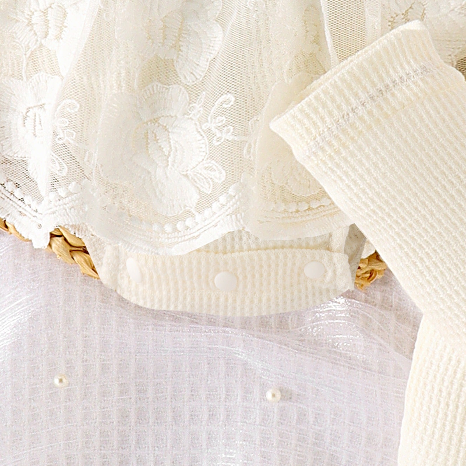 Rose Baby Girls Romper Dress Set with Socks and Bow