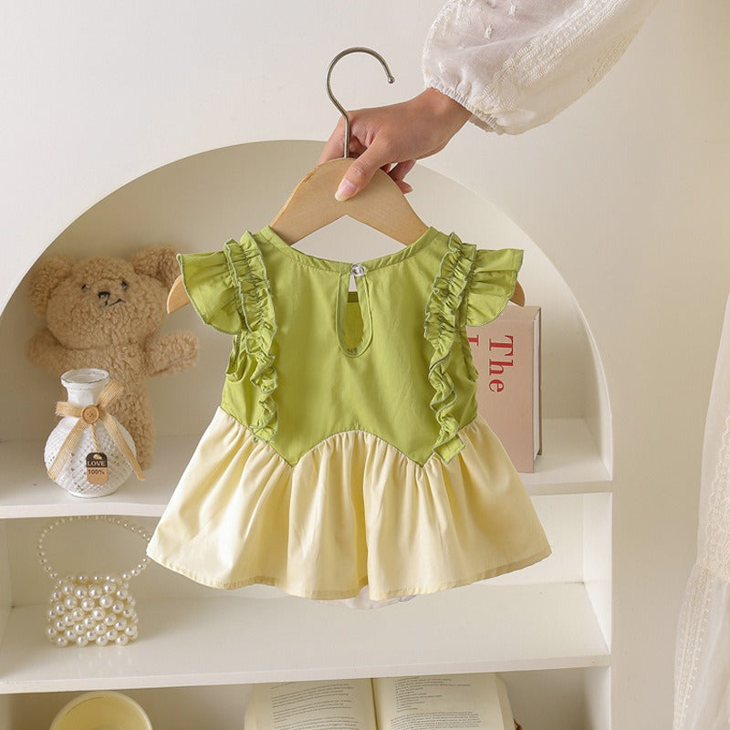 Donna 3D Flower Girls Romper Dress