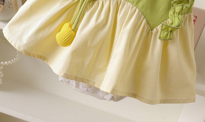 Donna 3D Flower Girls Romper Dress