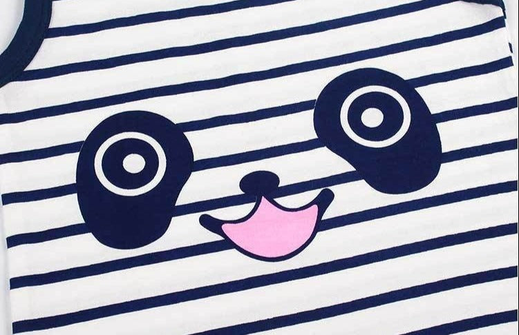 Panda Striped Boys Clothing Set