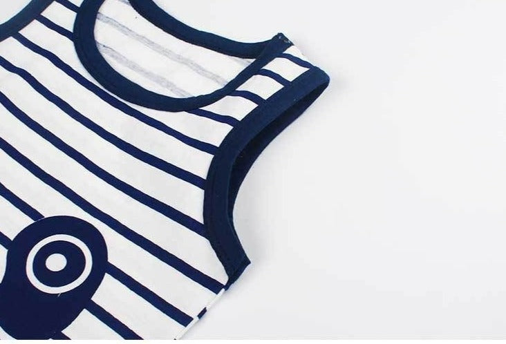 Panda Striped Boys Clothing Set