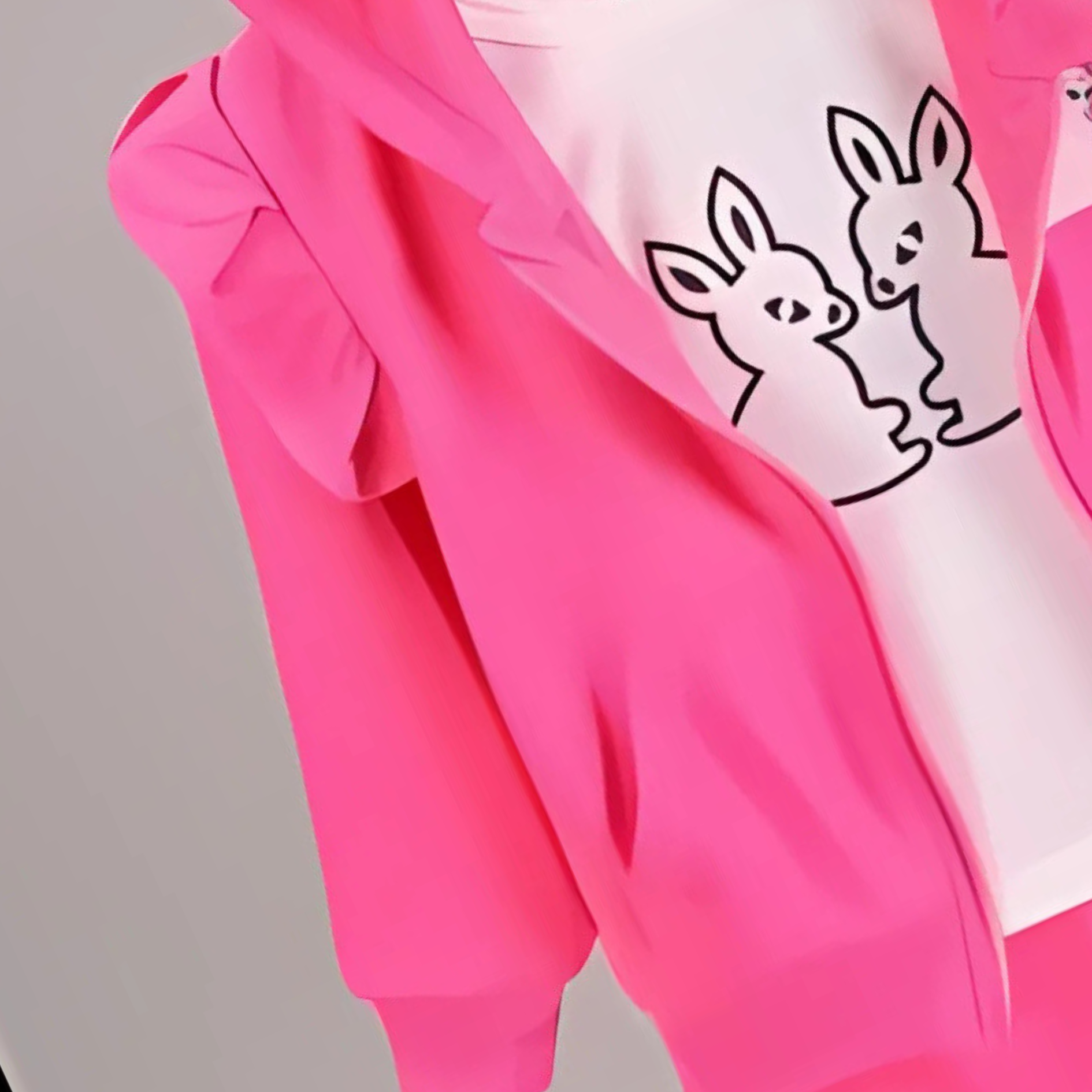 Pink Hoodie Cutie Girls Set