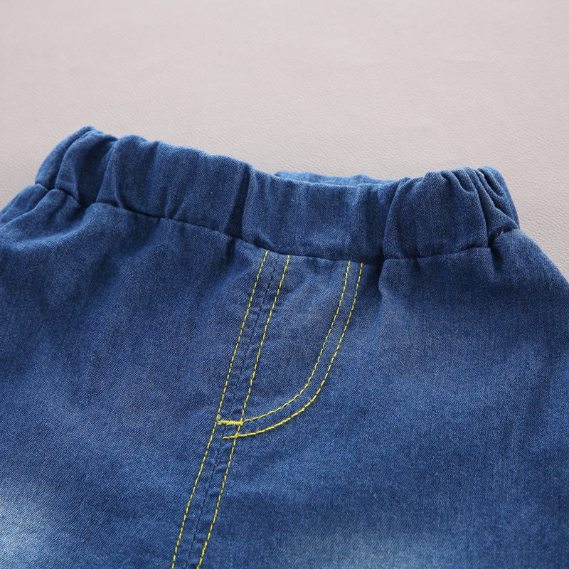 Pink Plaid Shirt and Shorts Boys Set