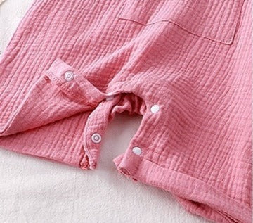 Pink Sleeveless Girls Romper with Hat