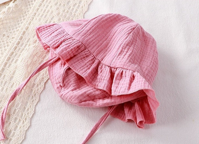 Pink Sleeveless Girls Romper with Hat