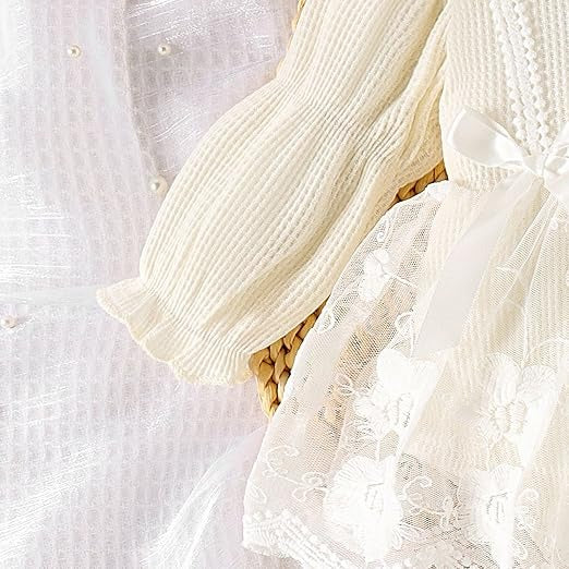 Rose Baby Girls Romper Dress Set with Socks and Bow