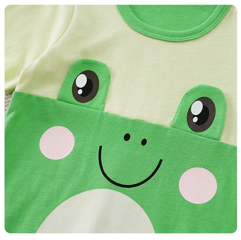 Charming Frog Baby Boys and Girls Romper