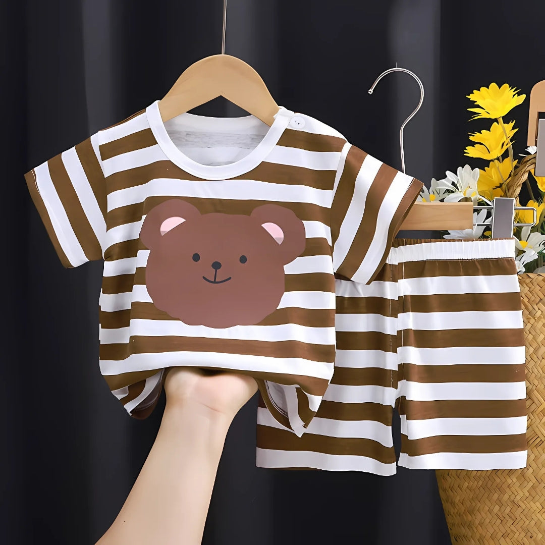 Striped Bear Boys Loungewear Set