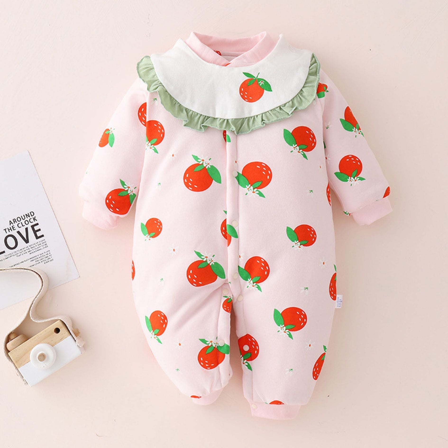 Stylish Collared Baby Girls Romper