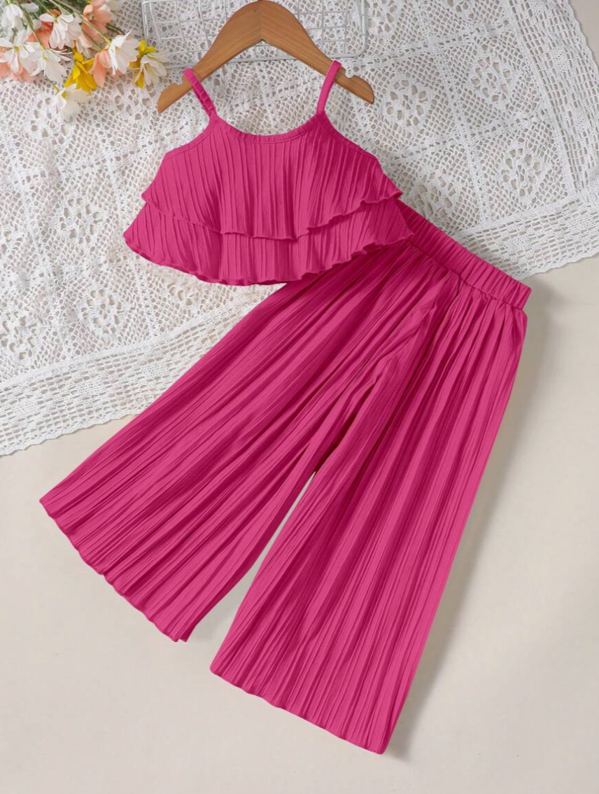 Stylish Girls Crop Top & Pants Set