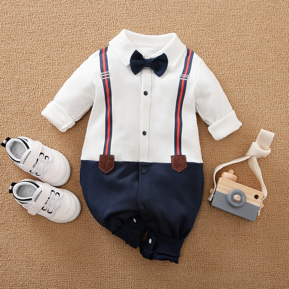 Suspender Retro Boys Party Romper