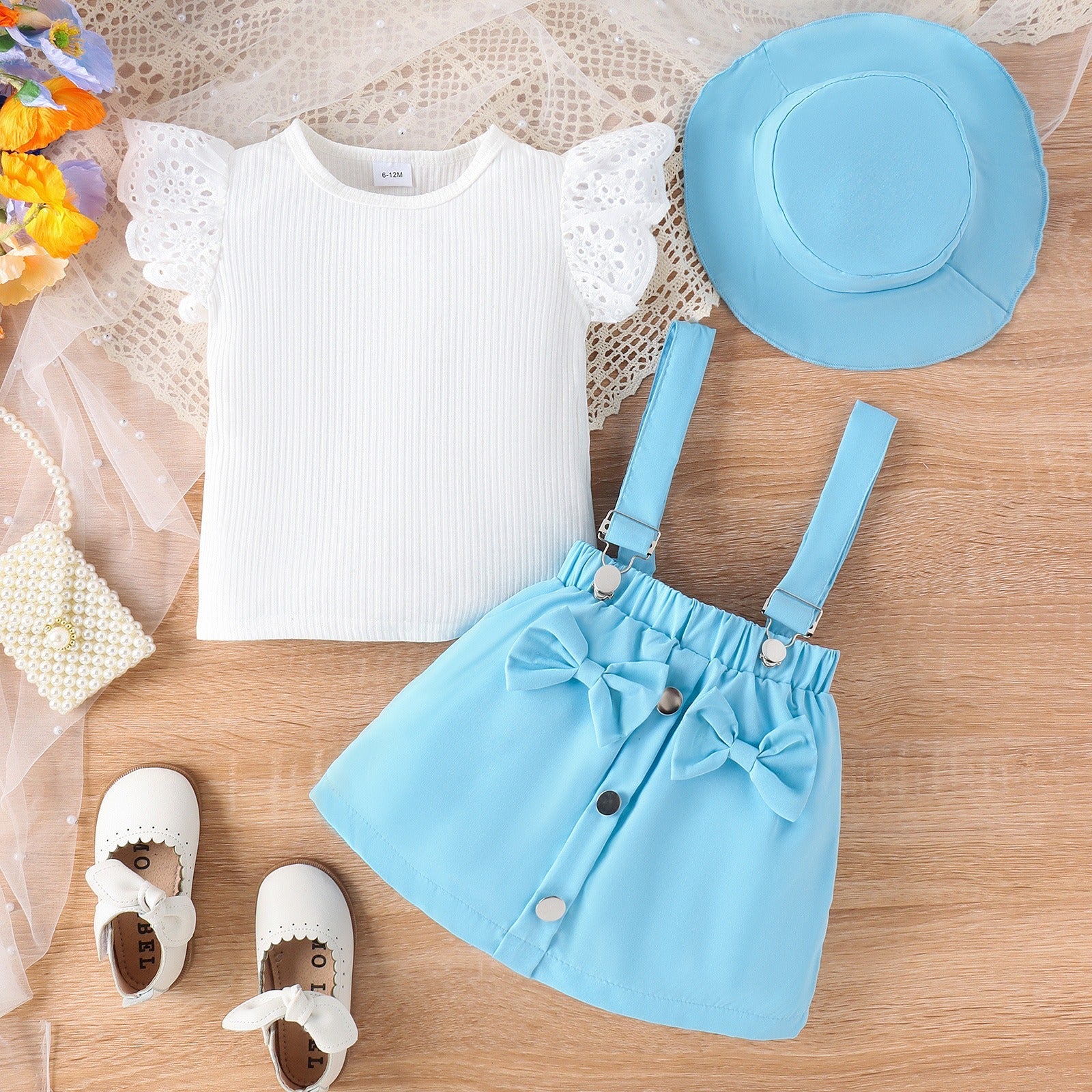 Inaya Baby Girls Dress Set with Hat