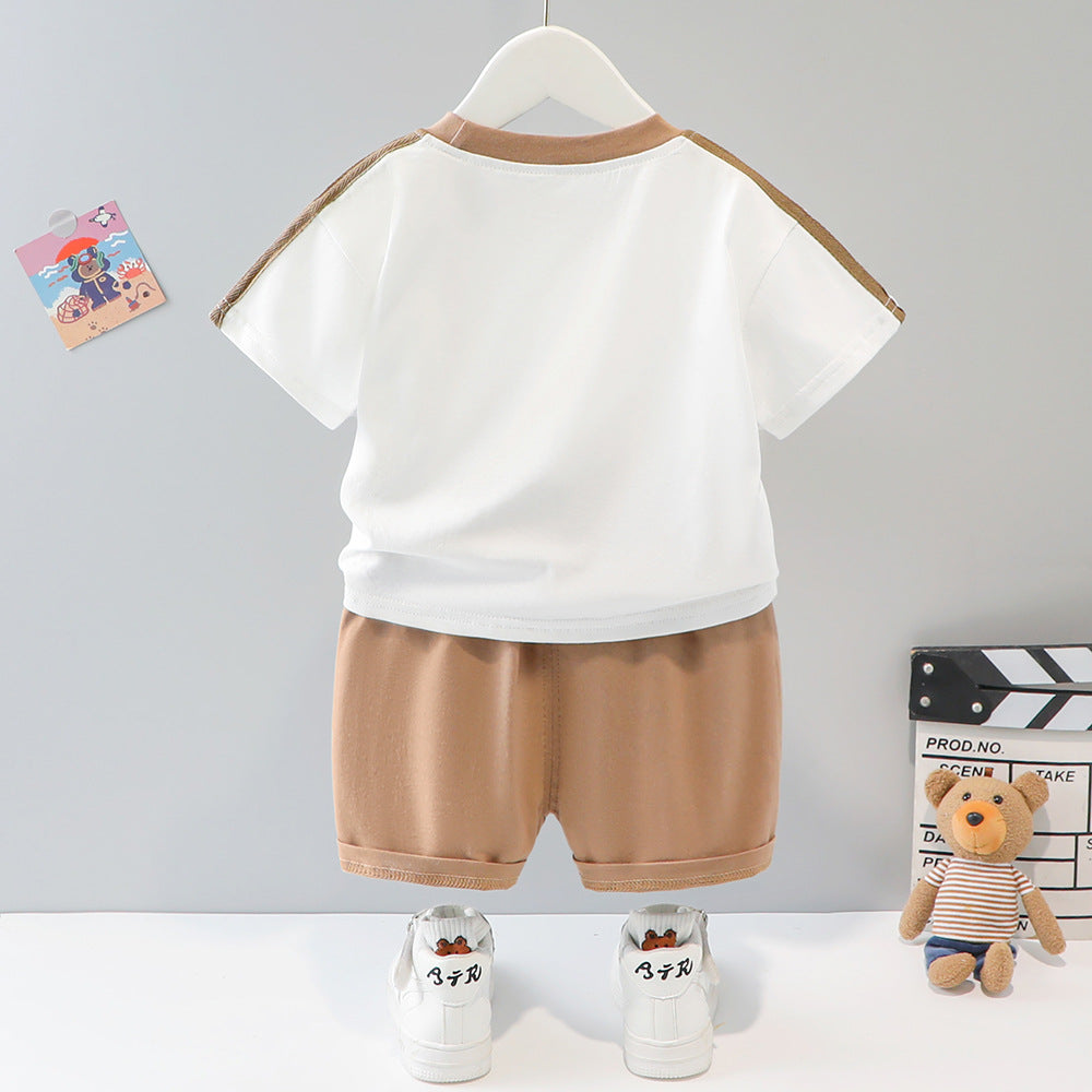 Teddy Attached Boys T-shirt and Bottom Sets