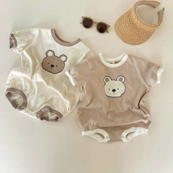 Teddy Bear Printed Baby Boys Romper