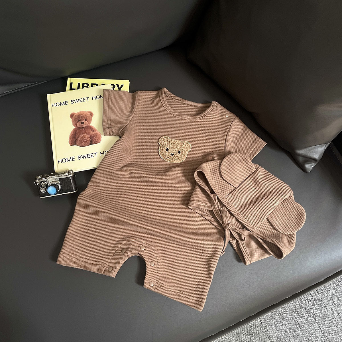 Teddy Pocket Boys and Girls Romper (with Hat)