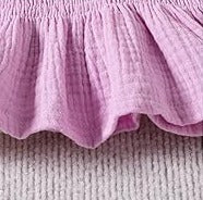 Trendy Knot Girls Pink Top & Pant Set