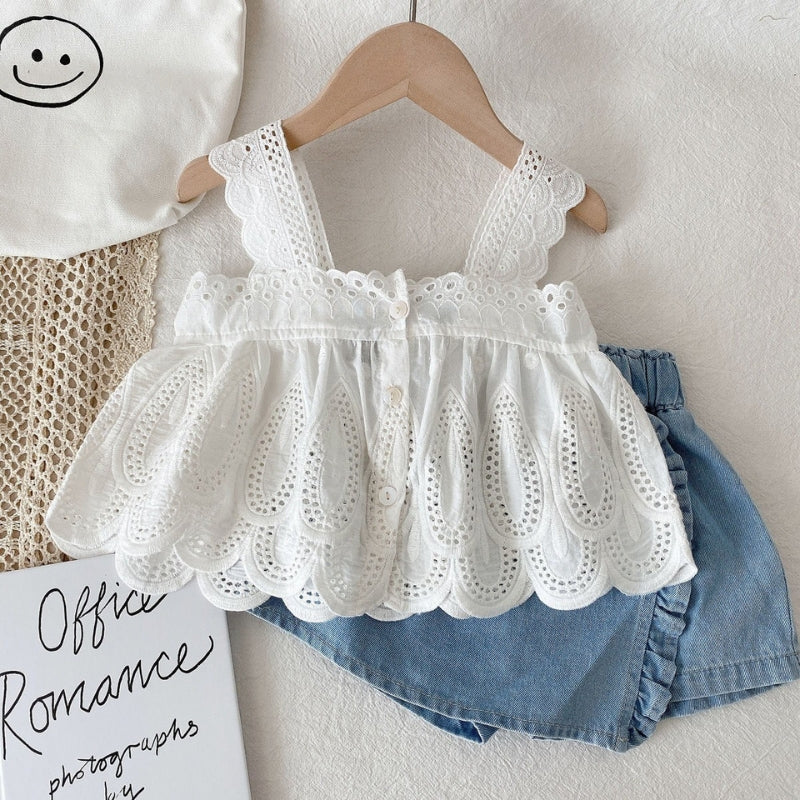 Ivory Love Baby Girls Top and Skorts Set