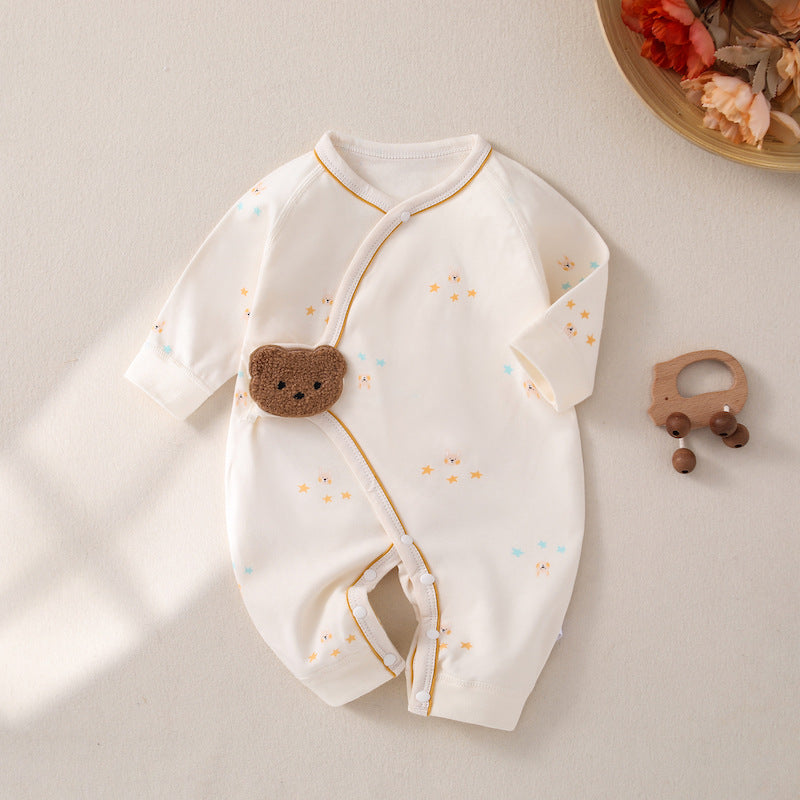 Newborn Side Closure Bear Romper