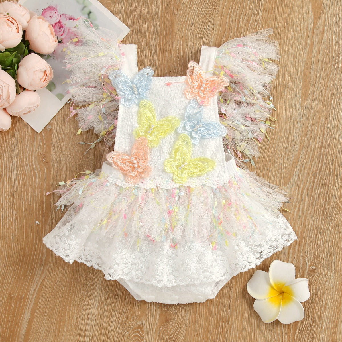 Butterfly Tassel Baby Girls Romper Dress