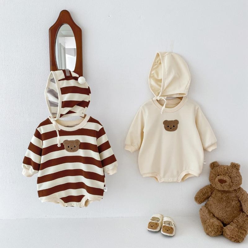 Little Baby Bear Romper with Hat