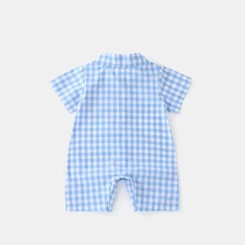 Tie & Checks Baby Boys Romper