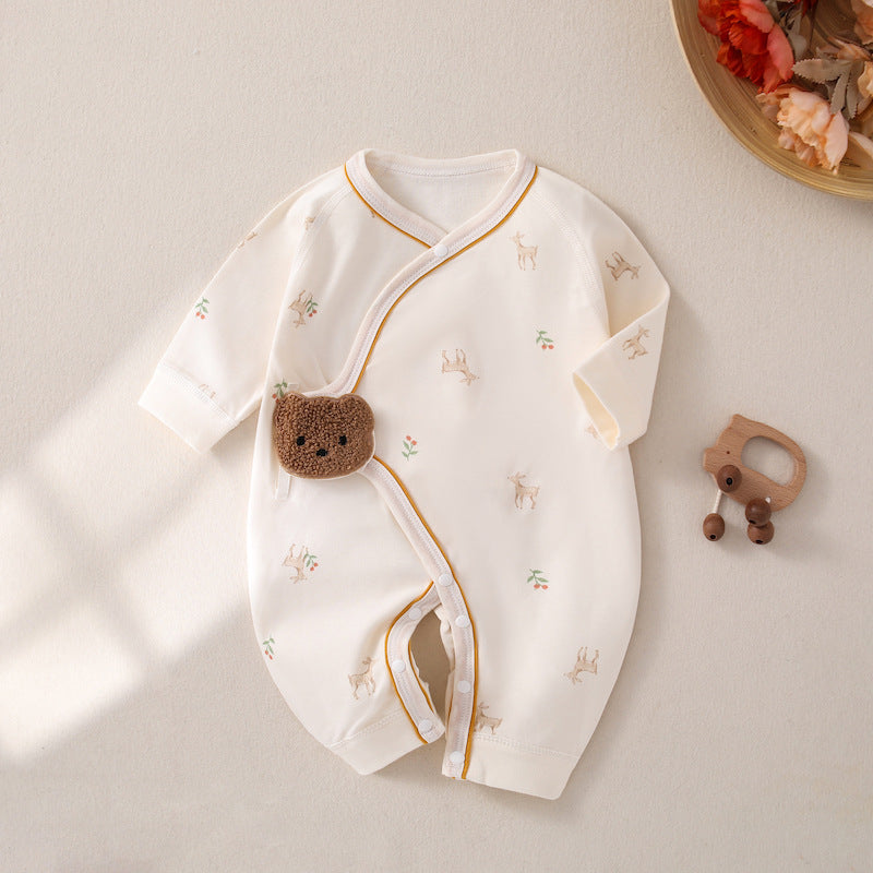 Newborn Side Closure Bear Romper