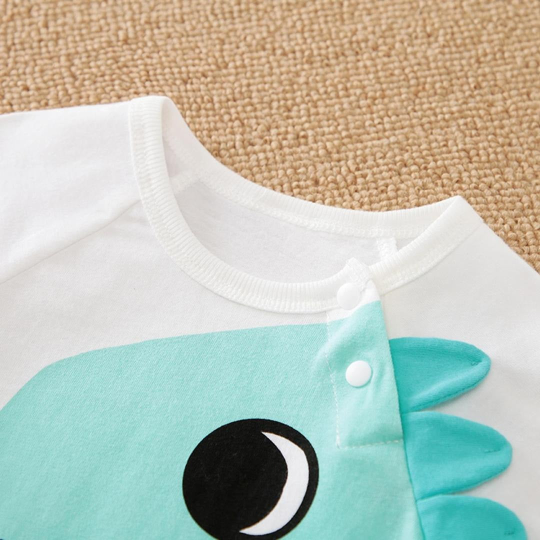 Blue Yellow Dino Romper