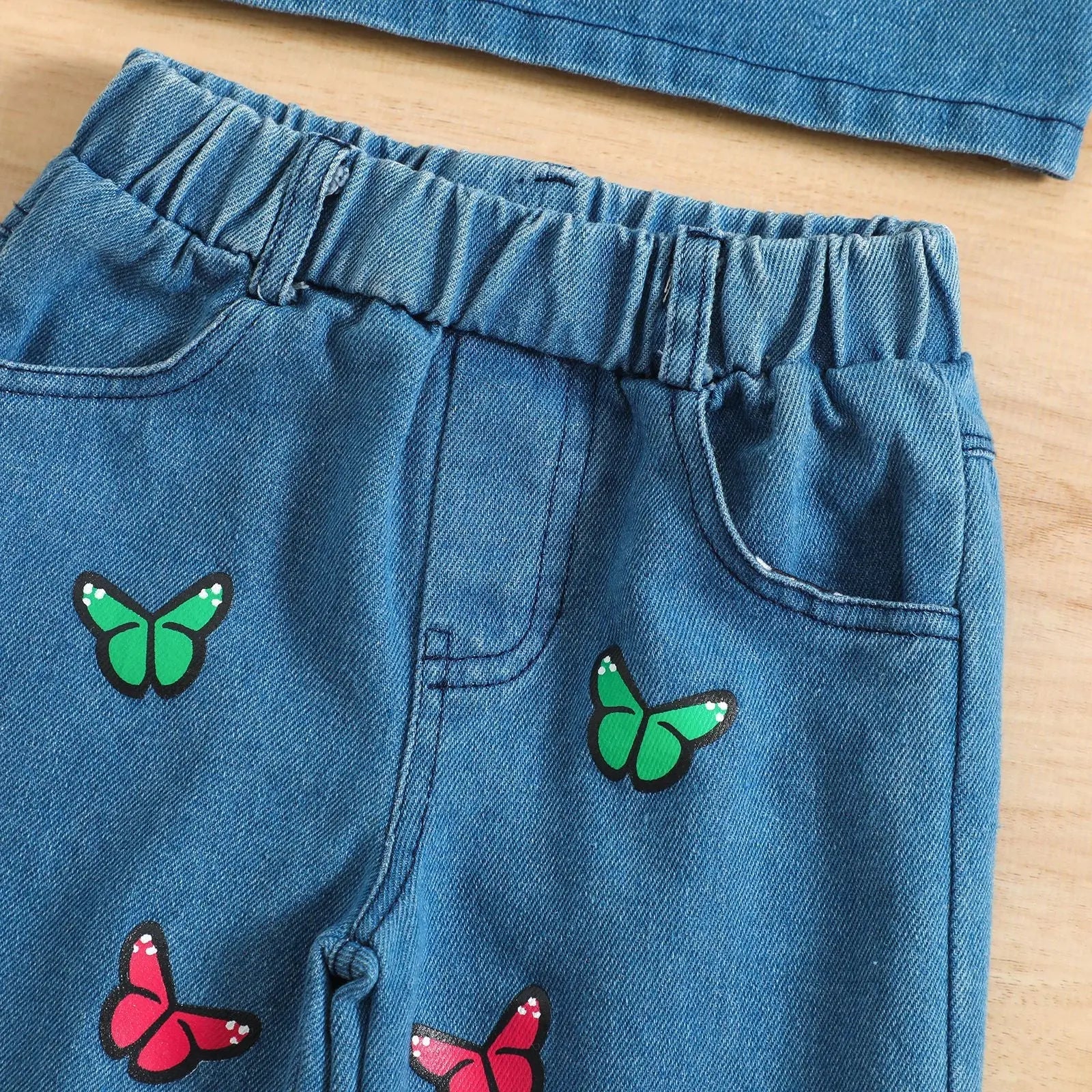 Girls Blue Denim Co-ord Set