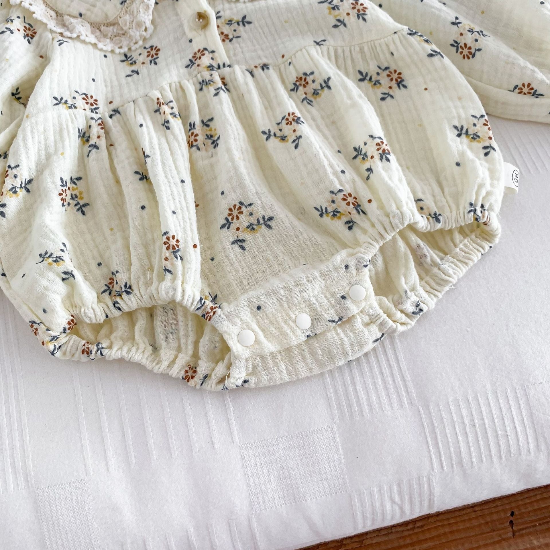 Bella Organic Baby Girls Romper with Cap